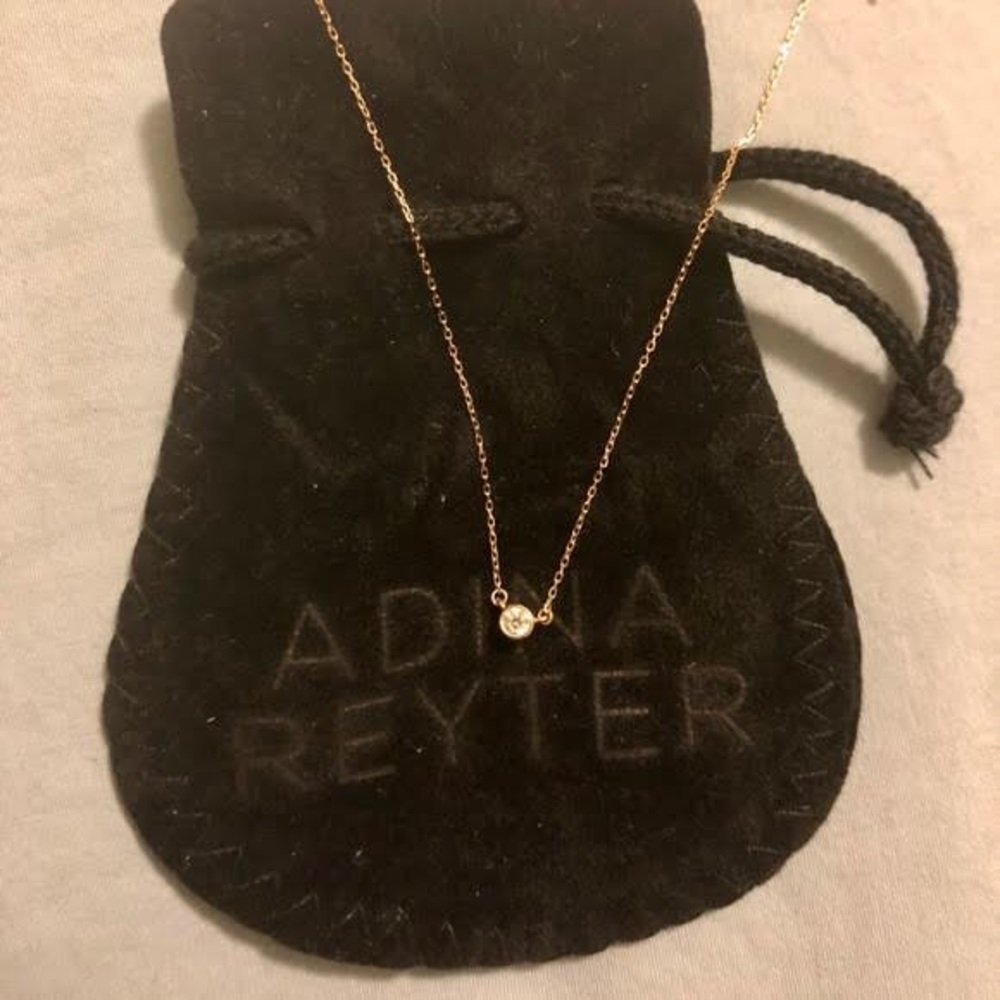 Single diamond necklace